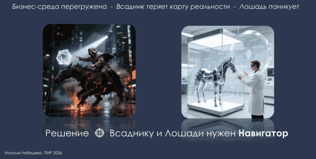 Руководитель управляет командой, фрагмент презентации
